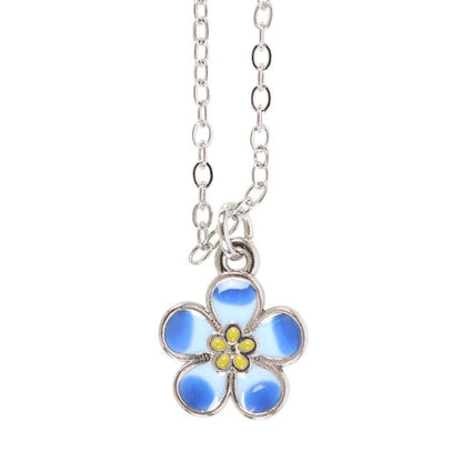 Forget-Me-Not Flower Necklace on Greeting Card